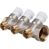 Коллектор Stout с регулировочными вентилями 1x1/2 с 3 отводами, SMB 6851 011203