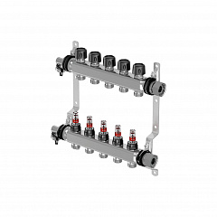 Коллектор Uponor Vario S с расходомерами FM 6 контуров