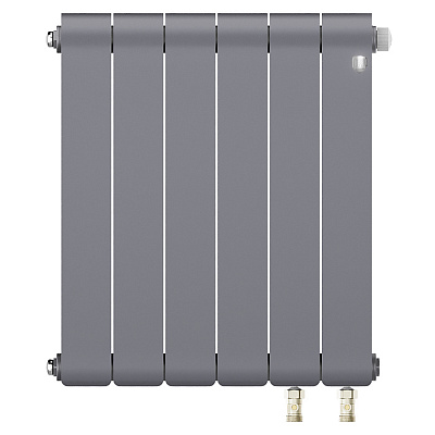 Биметаллический секционный радиатор отопления Royal Thermo Infinity 500 V Серебристый / 6 секций