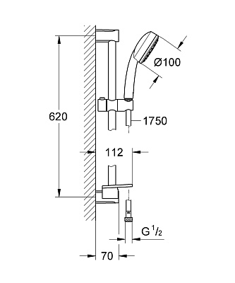 Душевой гарнитур Grohe New Tempesta Cosmopolitan 100 26083002