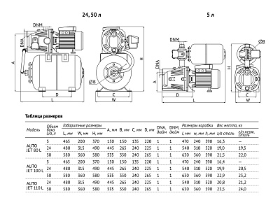 Насосная станция UNIPUMP AUTO JET 100 L
