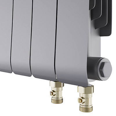 Биметаллический секционный радиатор отопления Royal Thermo Infinity 500 V Серебристый / 4 секции