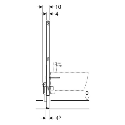 Инсталляция Geberit Duofix для биде, 112 см, универсальная (111.520.00.2)