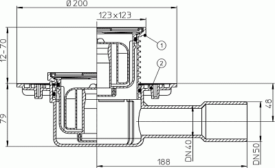 Трап HL 510N с сифоном Primus