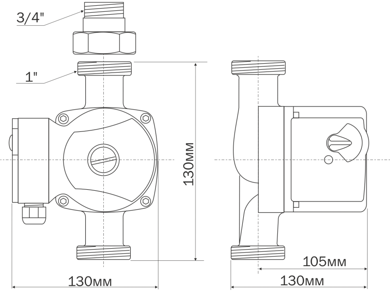 Циркуляционный насос Aquario AC204-130