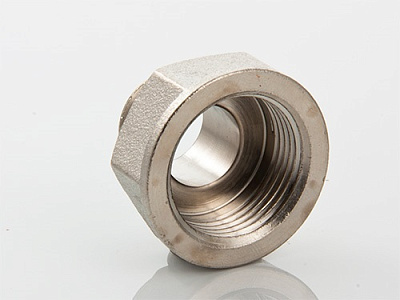 Переходник VALTEC 1/2 х 3/8 внутренняя-наружная резьба, никелированная латунь