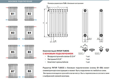 Стальной трубчатый радиатор отопления Rifar TUBOG TUB 3180-04 (Белый)