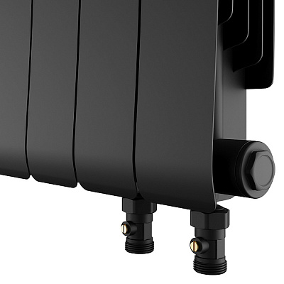 Биметаллический секционный радиатор отопления Royal Thermo Infinity 500 V Чёрный / 4 секции