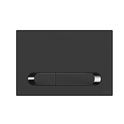 Кнопка смыва Cersanit ESTETICA для LINK PRO/VECTOR/LINK/HI-TEC пластик черный матовый с рамкой хром