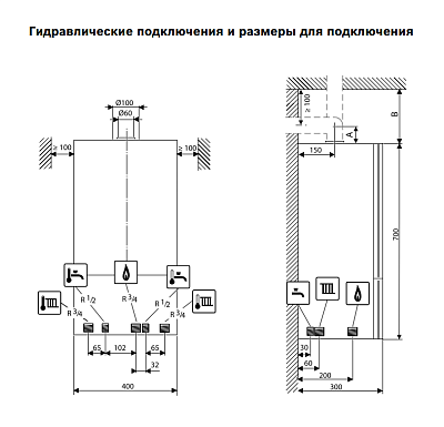 Настенный газовый двухконтурный котел отопления Buderus Logamax U072-18K