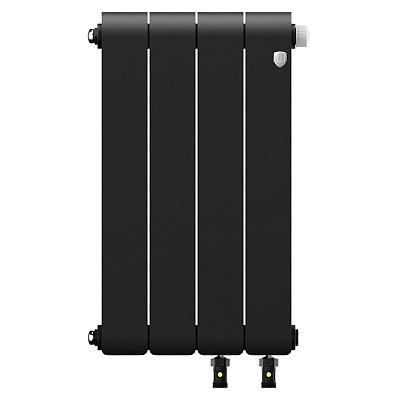 Биметаллический секционный радиатор отопления Royal Thermo Infinity 500 V Чёрный / 4 секции