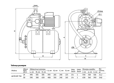 Насосная станция UNIPUMP AUTO DP 750-50