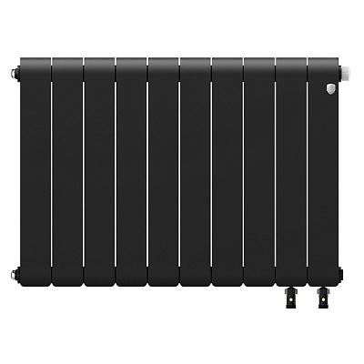 Биметаллический секционный радиатор отопления Royal Thermo Infinity 500 V Чёрный / 10 секций