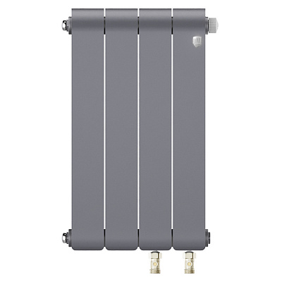 Биметаллический секционный радиатор отопления Royal Thermo Infinity 500 V Серебристый / 4 секции