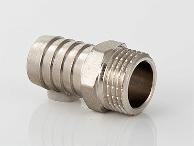 Штуцер для шланга VALTEC 1/2 х 20 мм VTr,650,N,0420 наружная резьба, никелированная латунь