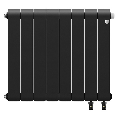 Биметаллический секционный радиатор отопления Royal Thermo Infinity 500 V Чёрный / 8 секций