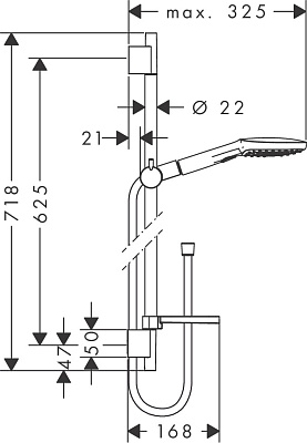Душевой гарнитур Hansgrohe Raindance Select E 120 3jet 26620000