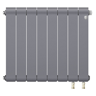 Биметаллический секционный радиатор отопления Royal Thermo Infinity 500 V Серебристый / 8 секций