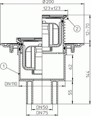 Трап HL 310N с сифоном Primus